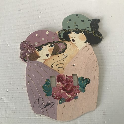 Vintage handpainted wood - vintage,