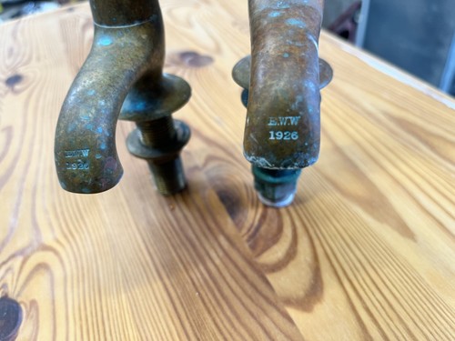 Antique brass basin taps - brass,