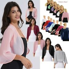 UK Womens Bolero Shrug Chiffon