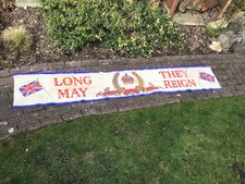 Rare Original King George V & Queen Mary Long May They Reign Painted Banner