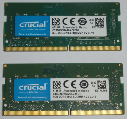 Crucial 16gb ddr4 - 16gb, (2x8gb)