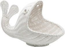 Whale-Shaped Rattan Storage