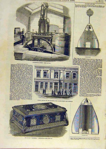 Old antique print ice - old,