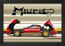 LAMBORGHINI MIURA SV Framed
