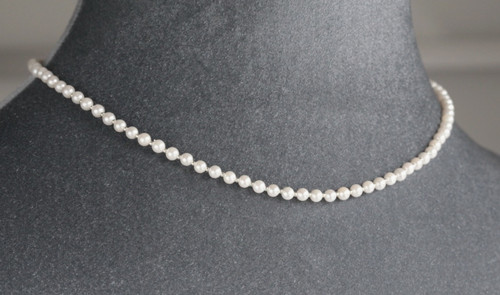 White shell pearl necklace - pearl,