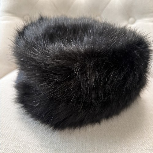 Furry black winter - black, blue