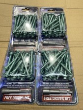 Joblot 4 x Packs Unifix TIMBER DRIVE SCREWS 7mm x 75mm 100 Screws Total NEW