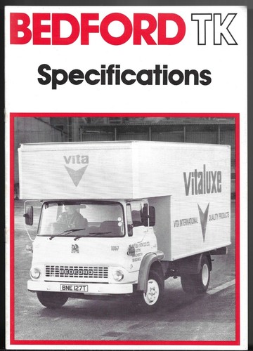 Bedford specifications 1980 - bedford, tk