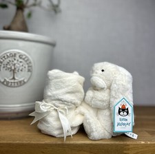 Jellycat Bashful Bunny Soother Cream - Off White Bunny Comforter Blanket New