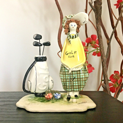Golf player figurine - golf, w/golf