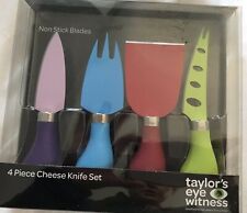 New Taylors Eye Witness 4 Piece Cheese Knife Set - non stick blades