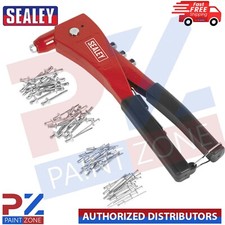 Sealey AK99  Heavy Duty Hand Pop Rivet Riveter Gun Plus 2.4mm,3mm,4mm,5mm Rivets