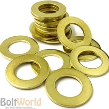 SOLID BRASS FORM A WASHERS THICK M2.5,3,4,5,6,8,10,12,16 TO FIT BOLTS & SCREWS 