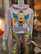 Dropdead X The Simpsons Krusty The Clown Cropped Hoodie Tie Dye UK Size XS-S