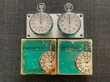 Heuer Sportex 55mm Stopwatch Set Rally Timer Chronometre Heuer