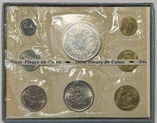 1972 france silver coin set - france,