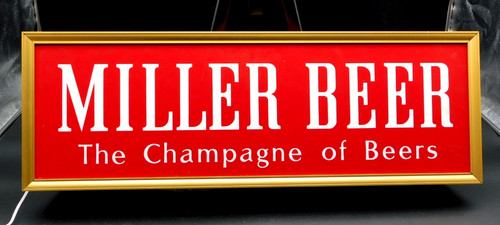 Vintage lighted miller beer - lighted,