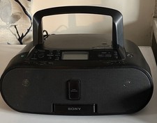 Sony ZS-S2iP Boombox CD Player Radio AM FM iPod Dock Black Working