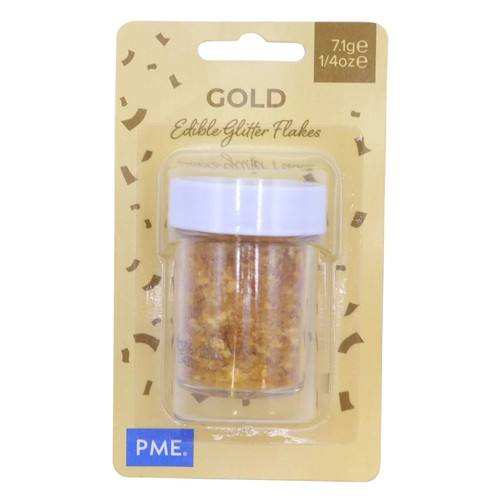 Gold edible glitter flakes - glitter,