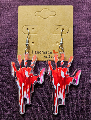 Handmade halloween red white - &,