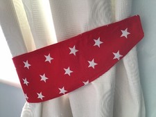 RED & WHITE STAR FABRIC