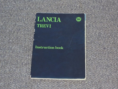 Lancia trevi owners manual - lancia,