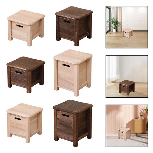 Wooden storage stool - wooden,