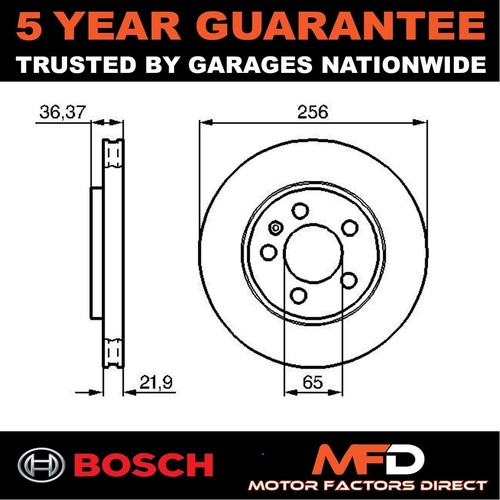 Brake disc rear bosch - bosch, fits