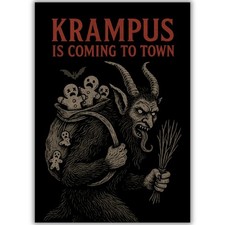 Krampus Christmas Card Gothic Horror Dark Xmas For Him Her Husband Wife Friend