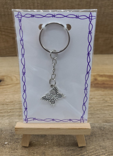 Handmade butterfly keyring - handmade,