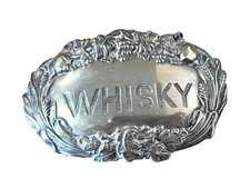 Silver Plated Whisky And Gin Decanter Label (11)