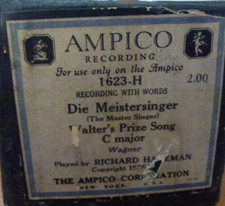AMPICO REPRODUCING WORD ROLL  WAGNERS, DIE MEISTERSINGER. P/B RICHARD HAGEMAN