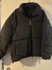 Women’s Kangol Size 12 Oversized Black Puffa Coat