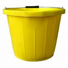14 LITRE YELLOW PLASTIC BUCKET HOME / GARDEN / WATER / FEED STORAGE