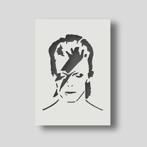 Reusable david bowie stencil - david,