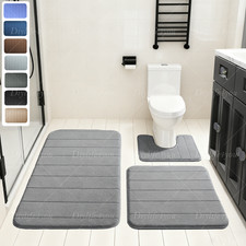 3PCS Set Memory Foam Bath Mat