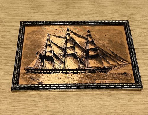 Copper etched framed - copper, picture