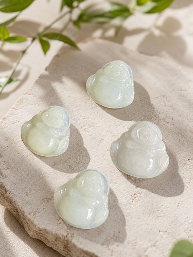 Laughing buddha jadeite - buddha,