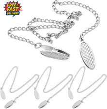 4 Pcs Napkin Chain with Clip Silver, Personal Serviette Chain with Clips, Elegan