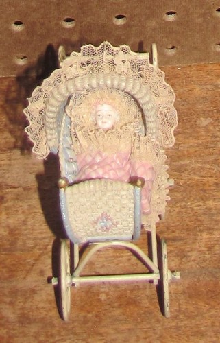 Vintage miniature wicker metal - vintage,