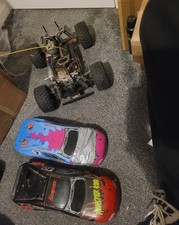 Rare thunder tiger nitro rc truck 1/10 scale missing fuel tank controller roller