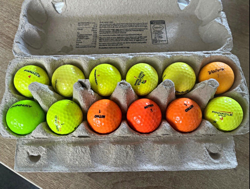 Golf balls mixed colours - golf,