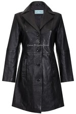 Ladies Leather Trench Coat