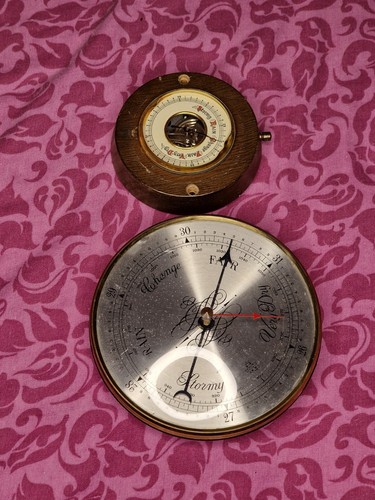 Vintage barometer antique - 2x,