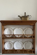 19th century Antique Victorian 2 Shelf pine plate rack  Fab Condition