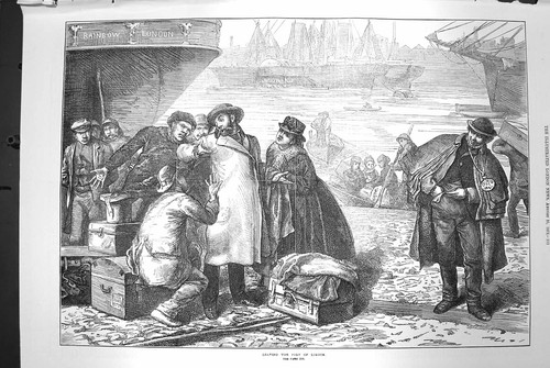 Old antique print - antique, 1872