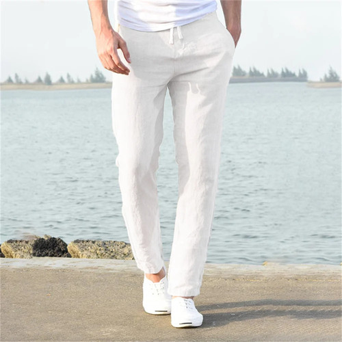 Men cotton linen - cotton, pants