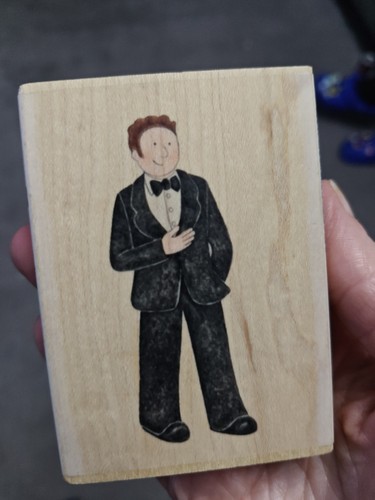 Star man rubber stamp - rubber,