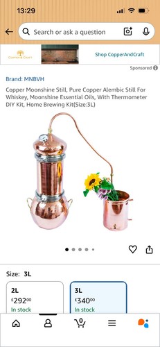 Copper alembic still - copper,