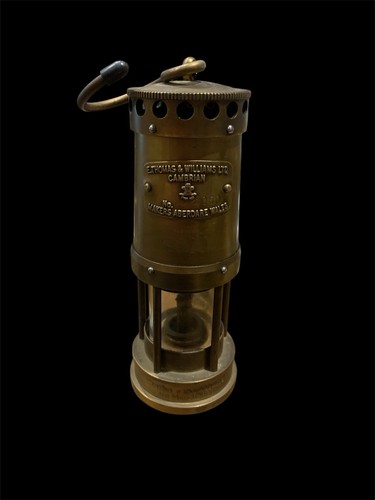 Vintage brass miners - vintage, lamp